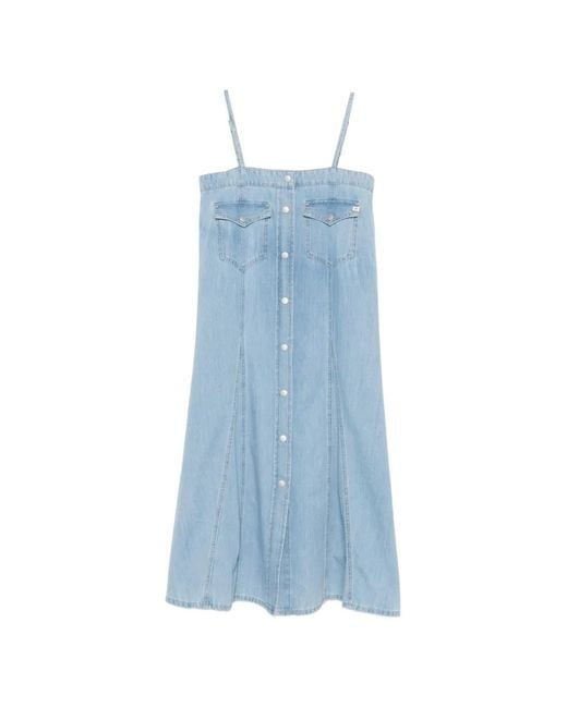 AG Jeans Blue Buttoned Pocket Dress