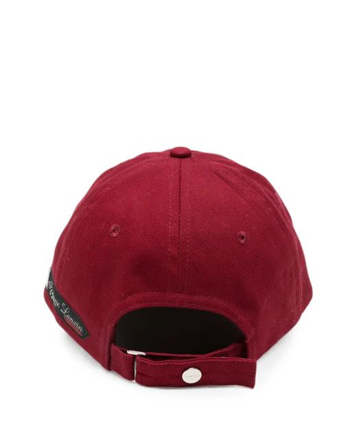 Lanvin Red Logo-Patch Baseball Cap for men