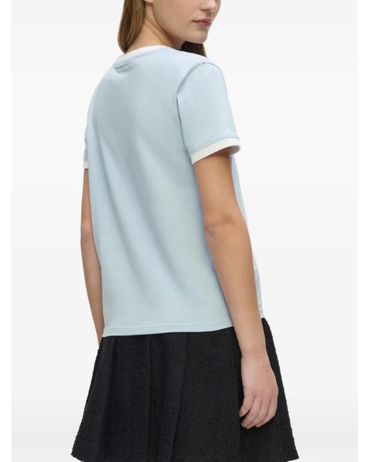 Karl Lagerfeld Blue Ikon Contrast Piping T-Shirt
