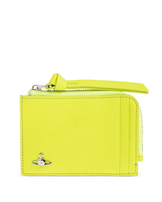 Vivienne Westwood Yellow Orb-Plaque Cardholder