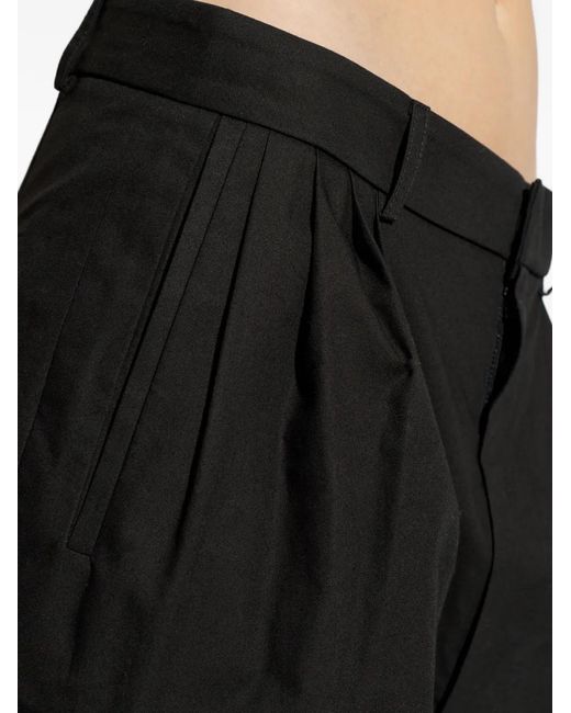 Moschino Black Pleated Cuff Trousers for men