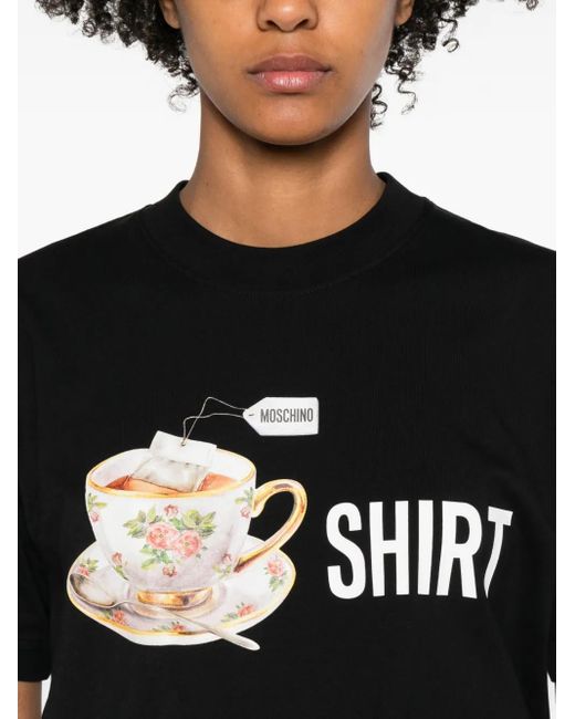 Moschino プリント Tシャツ Black