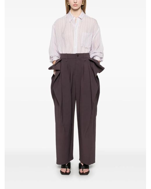 Issey Miyake Blue Draped Trousers