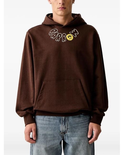 Barrow Brown Teddy-Bear Print Hoodie