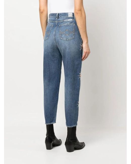 Washington DEE-CEE U.S.A. Blue High-Waisted Cropped Jeans