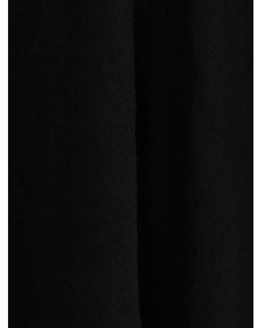 Yohji Yamamoto Black Asymmetric Scarf-Detail Midi Dress