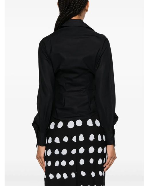 Vivienne Westwood Black Drunken Cotton Shirt