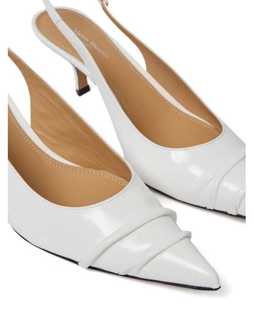 Maison Margiela White 55Mm Kinkies Slingback Pumps