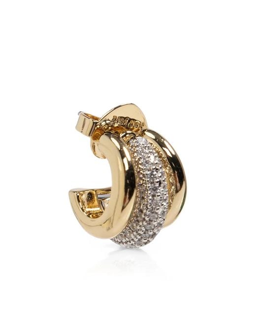 Kate Spade Metallic Earrings With Shimmering Crystals
