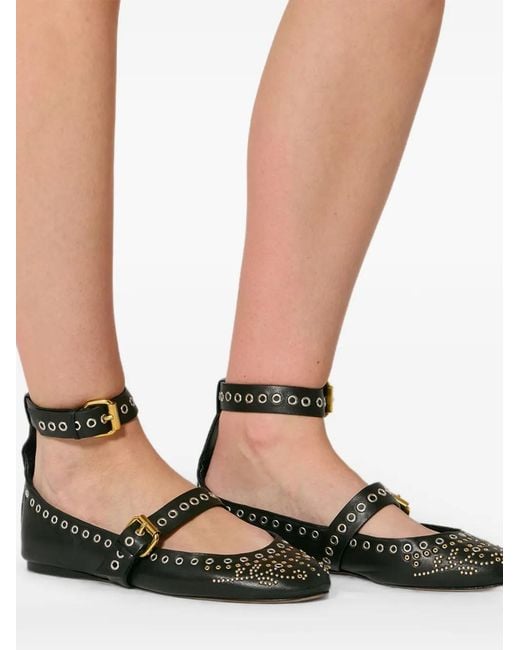 Isabel Marant White Ylza Ballerinas