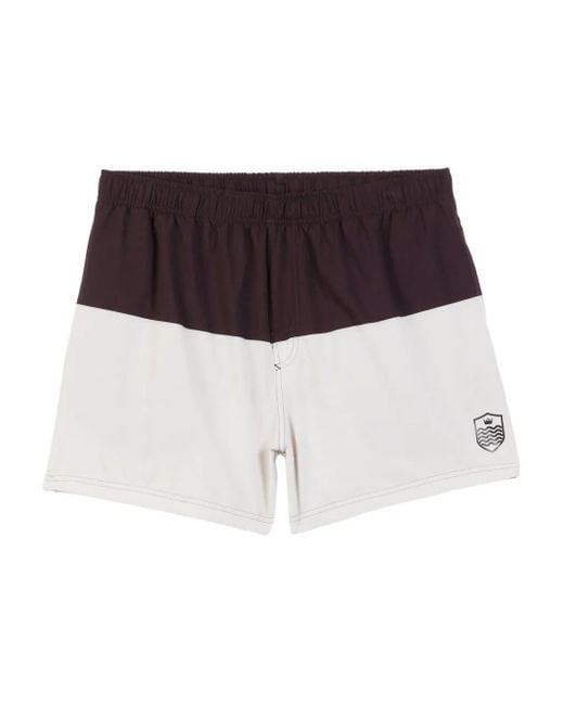 Osklen Zweifarbige Coat Of Arms Shorts Mit Logo in Black für Herren