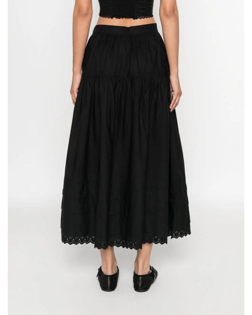 Falda larga Sebastiane Doen de color Black