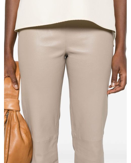 Arma Natural Leather Straight Trousers