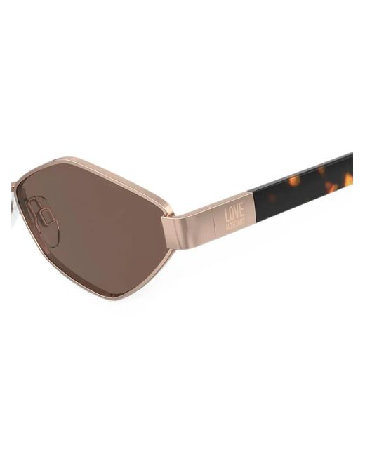 Love Moschino Metallic Geometric-Frame Tortoiseshell-Effect Sunglasses