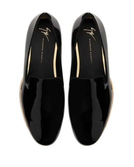 Giuseppe Zanotti Black Gz Flash Leather Loafers for men