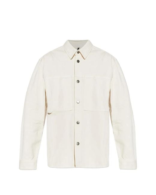 Haikure White Arno Patch Pocket Shirt for men