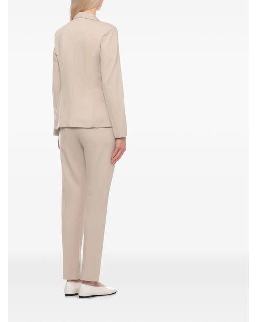 Emme White Veste Boutonnée À Revers Crantés