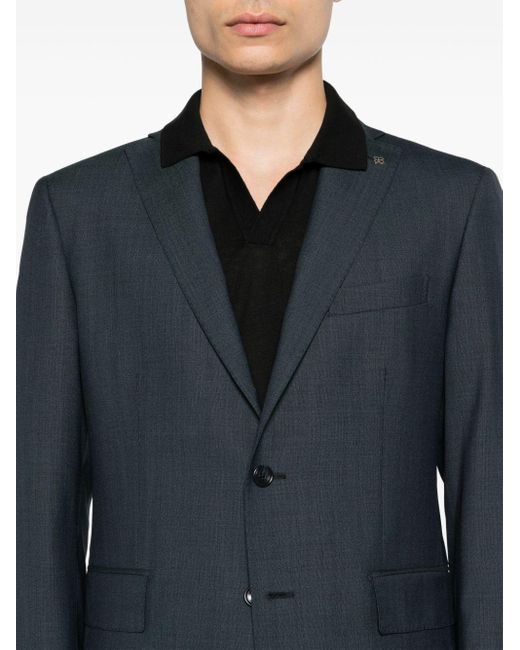 Tagliatore Blue Notch-lapels Single-breasted Suit for men