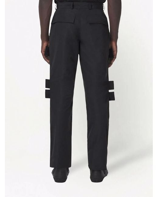 Burberry Black Panel-Detail Cargo Trousers for men