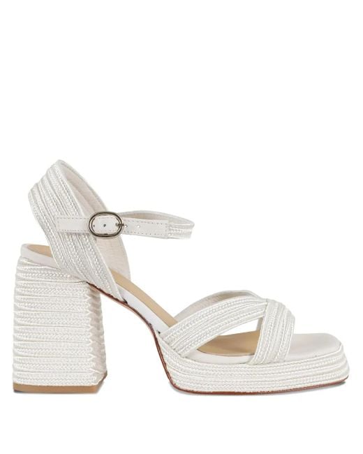 Sandales 100Mm Valle/142 À Talon Épais Castaner en coloris White