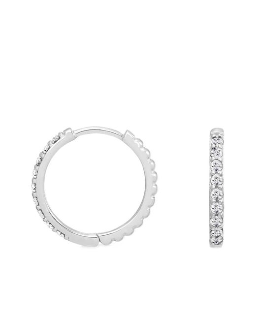 Dower & Hall White Lumiere Sapphire Hoop Earrings