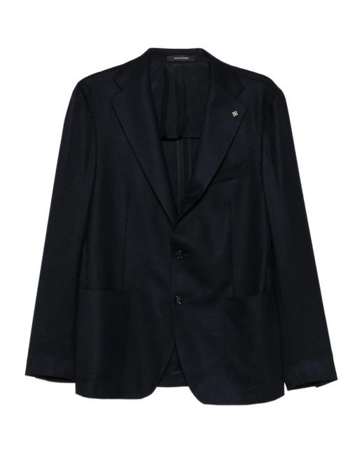 Tagliatore Black Single-Breasted Blazer for men