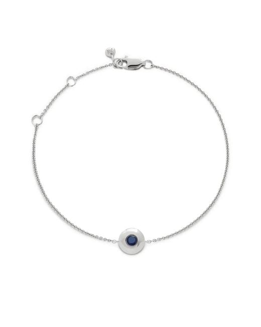 Monica Vinader White September Sapphire Birthstone Bracelet