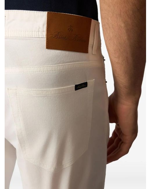 Brooks Brothers White Slim-Cut Trousers for men