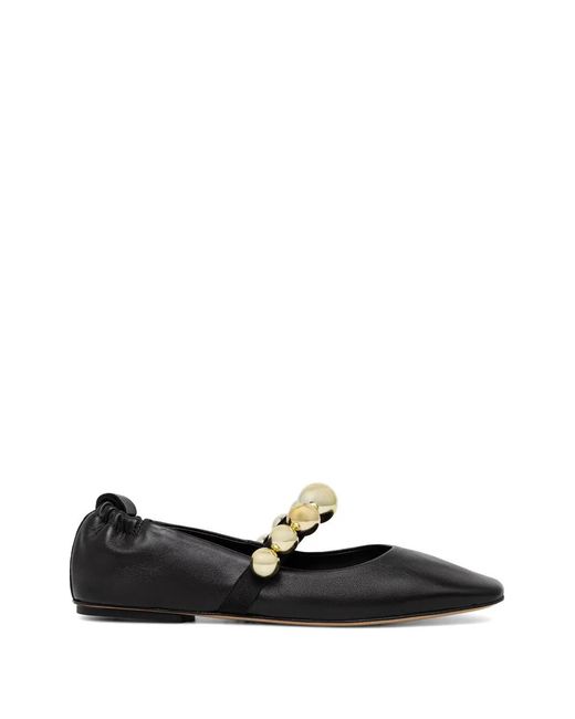 Souliers Martinez Black Ballerines Flamenca À Perles
