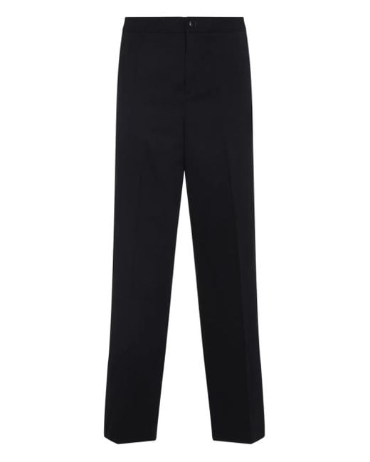 Casablanca Blue Buckle-Detail Cotton Trousers for men