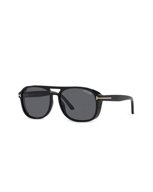 Tom Ford Gray Pilot-Frame Sunglasses