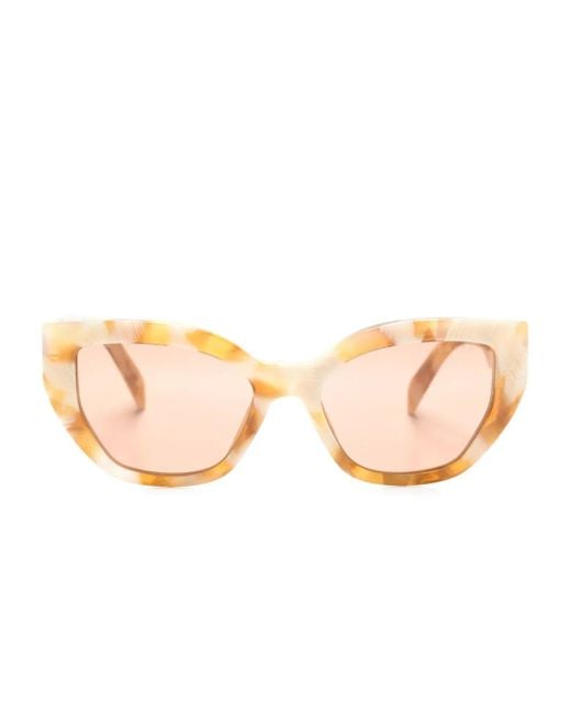 Prada Pink Butterfly-Frame Tinted Sunglasses