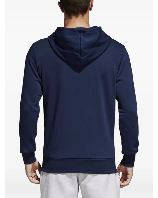Adidas Blue Stadium Essentials Linear Hoodie for men
