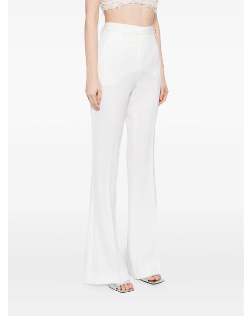 Versace White Wool Trousers