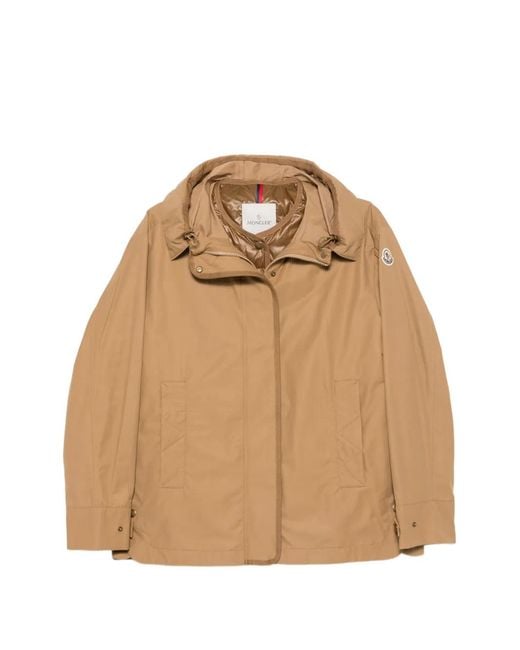 Moncler Natural Veste À Patch Logo