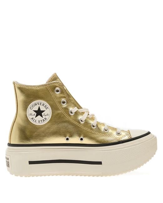 Converse Natural Chuck Taylor All Star Lift Double Stack Platform Sneakers