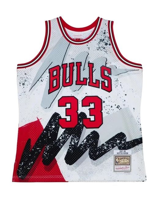 Mitchell & Ness Red X Nba Chicago Bulls Scottie Pippen 1997-98 Hyper Hoops Swingman Tank Top for men