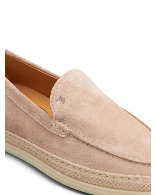 Tod's Natural Logo-Debossed Leather Loafers
