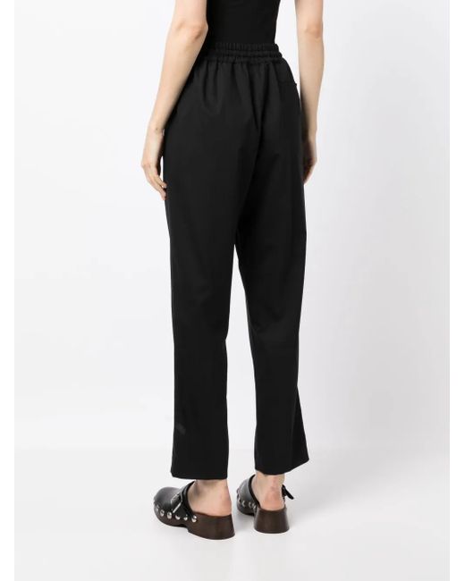 Philosophy Di Lorenzo Serafini Black Elastic-Waist Wool Trousers