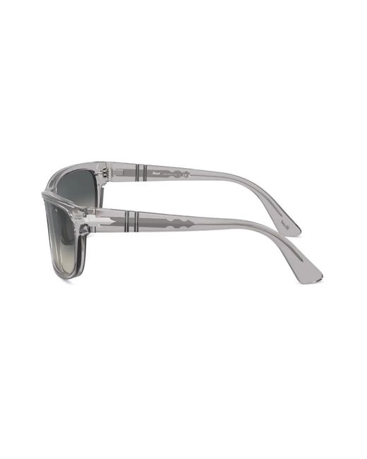 Persol Gray Rectangle-Frame Glasses