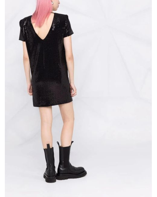 Robe À Col V Blanca Vita en coloris Black