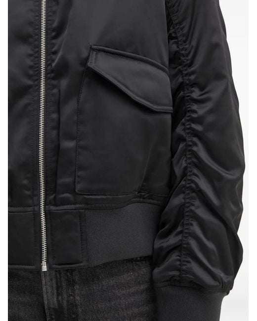 Levi's Black Gathered-Sleeve Bomber Jacket