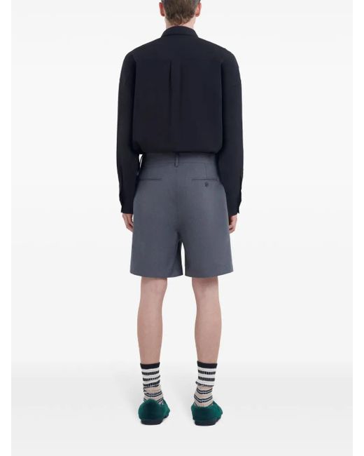 Marni Wollen Shorts in het Blue voor heren