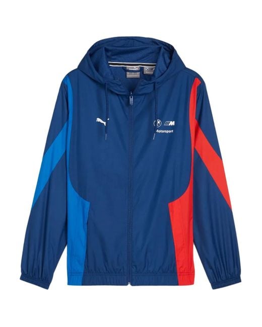 PUMA Blue X Bmw M Motorsports Colour-Block Track Jacket for men