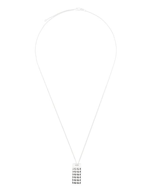 Le Gramme White Pyramid-Pendant Necklace