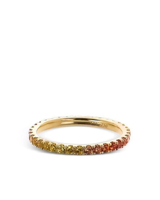 Lisa Nik White 18Kt Ombre Sapphire Ring