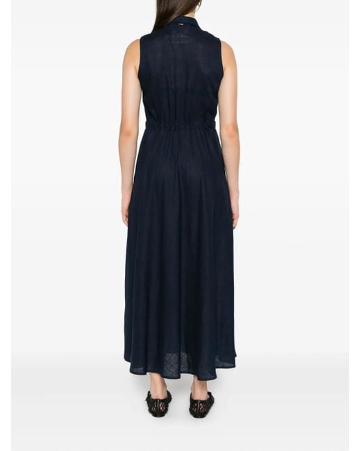 Herno ドローストリング シャツドレス Blue