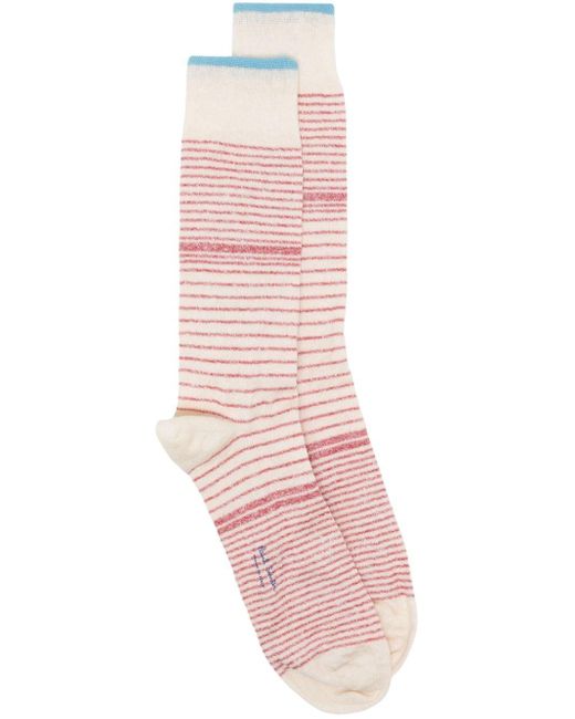 Paul Smith Pink Striped Ankle Socks for men