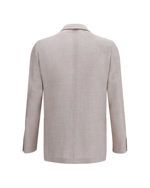 Lardini Gray Roma Button Jacket for men