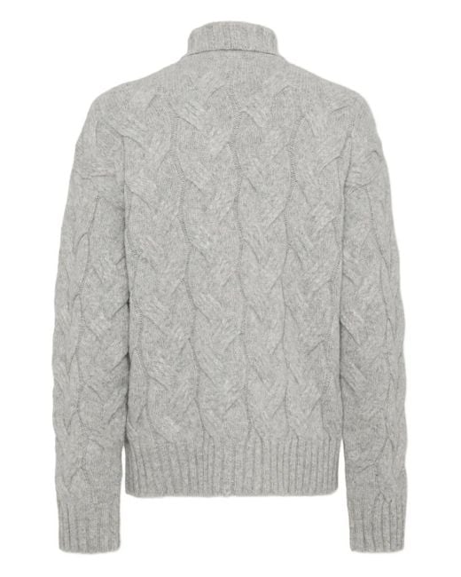 DSquared² Gray Cable-Knit Jumper for men